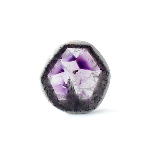 ◇フリーフォーム◇トラピッチェアメジスト 母岩付き ブラジル産 52.51ct [250730683]33.6x31.8mm前後
