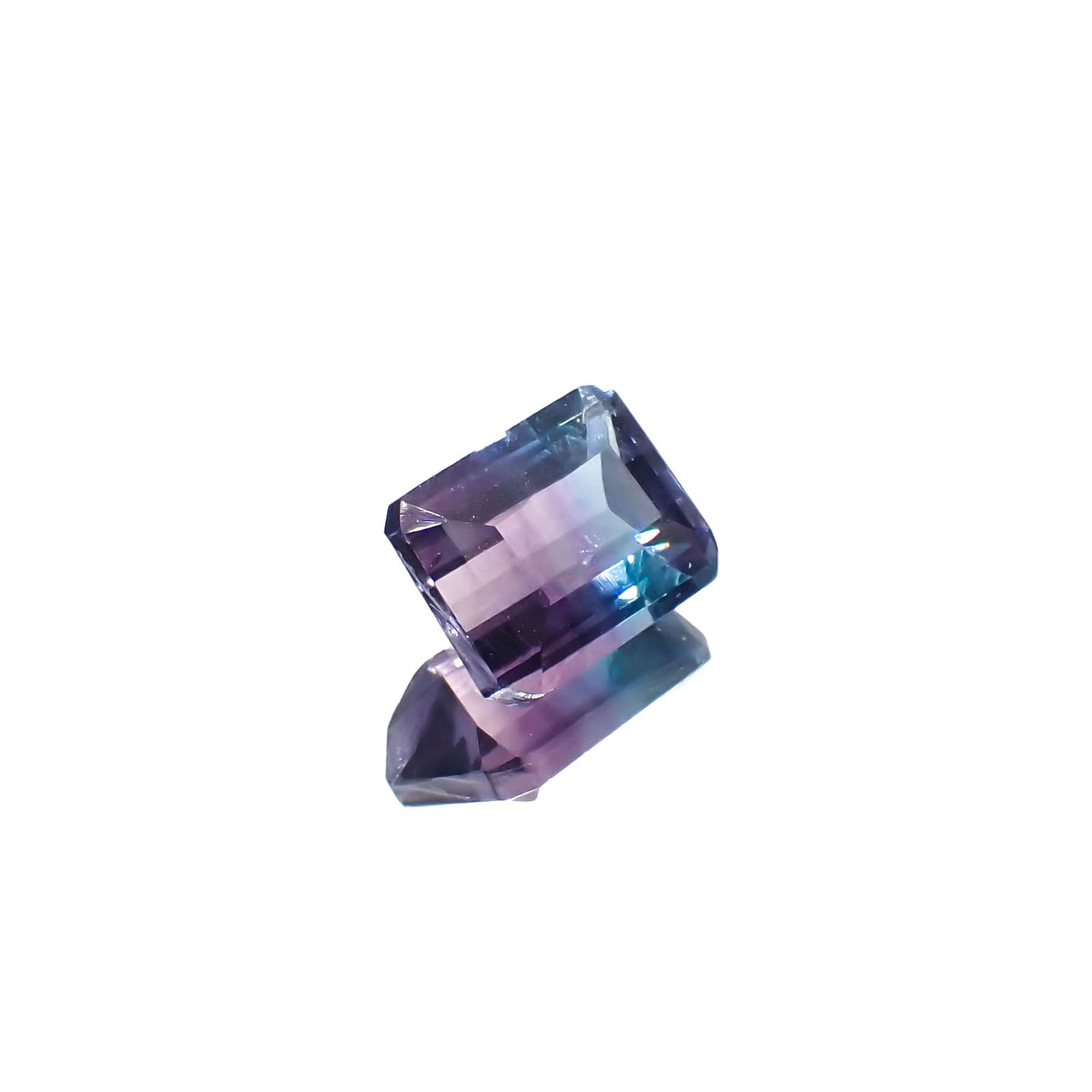 パーティカラーフローライト ブラジル産 2.94ct[230421755]8.8x6.9mm前後