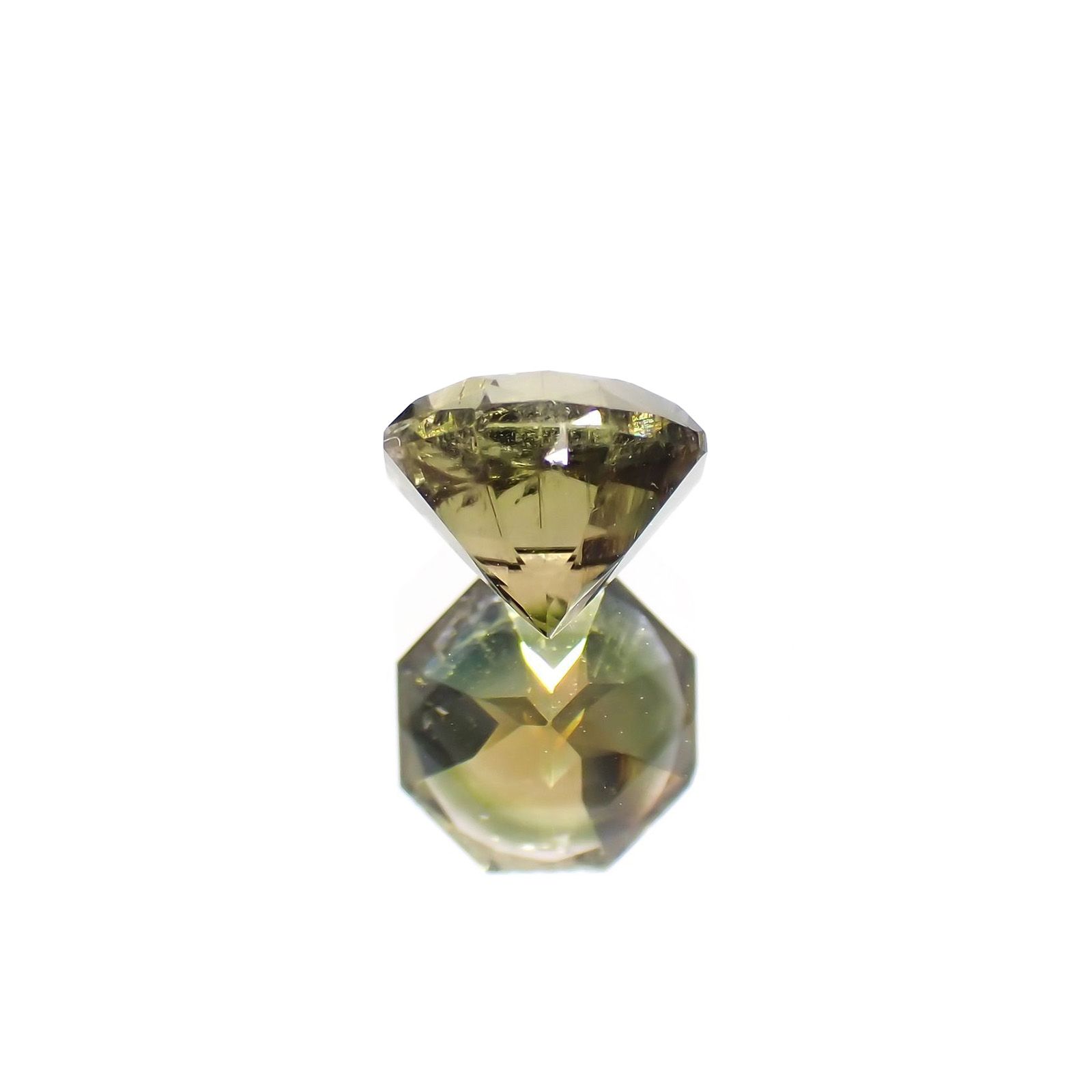 ◇オクタゴンカット◇オリーブグリーントルマリン(宝石名トルマリン)ブラジル/アフリカ産 ソ付(彩珠) 1.112ct / 6.1x6.1mm前後 [231124218]