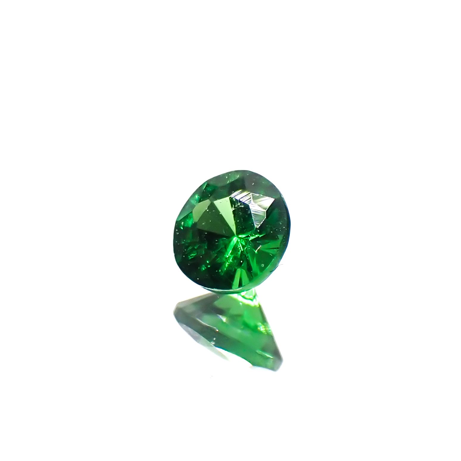 ツァボライト(宝石名グリーン グロッシュラー・ガーネット)タンザニア産 0.13ct 識別済[240226097]3.1x3.1mm前後