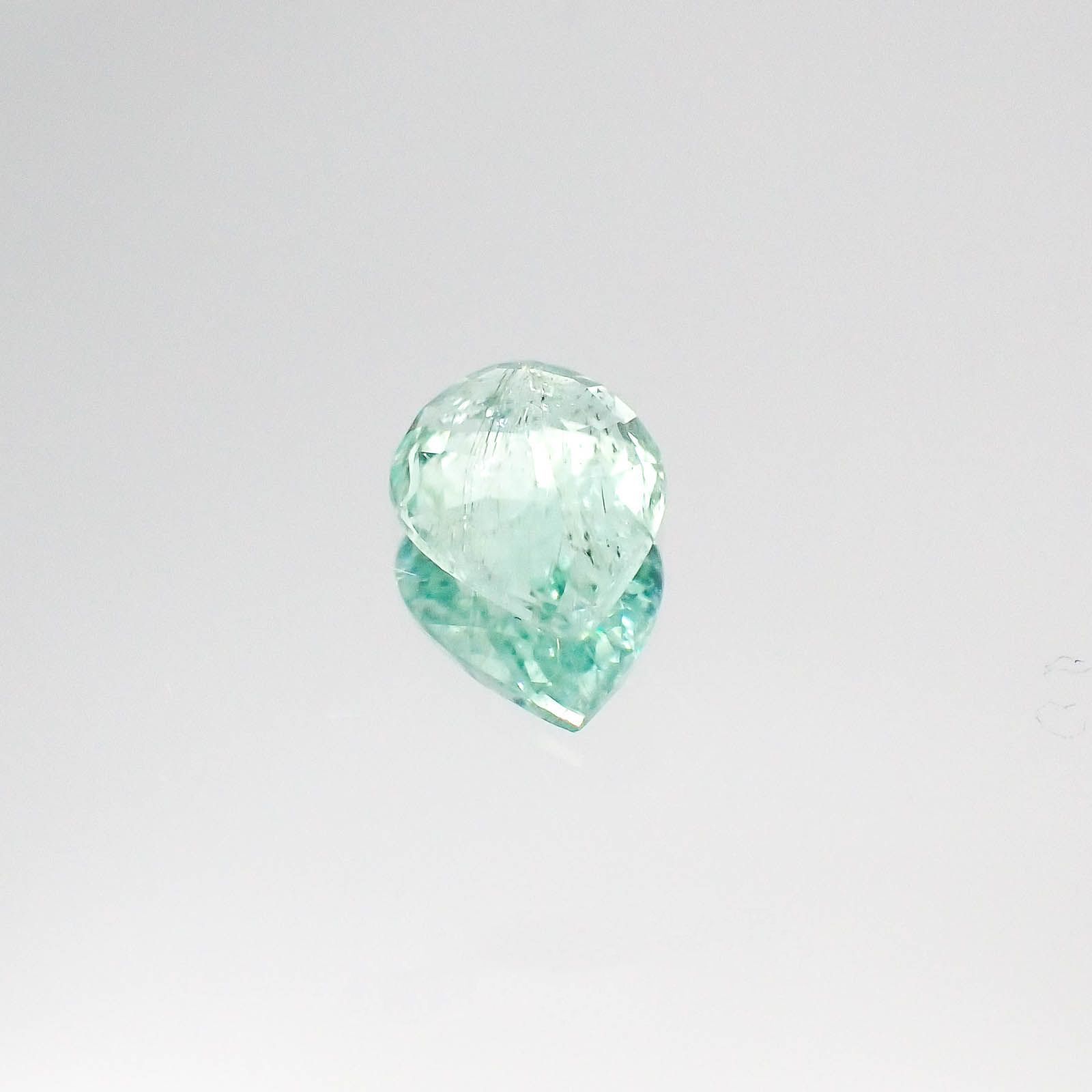 パライバトルマリン(宝石名トルマリン/別名パライバ・トルマリン)モザンビーク産 0.88ct 識別済[230522243]7.7x5.8mm前後