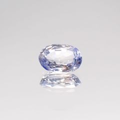 アイスブルーサファイア(宝石名ブルー・サファイア) スリランカ/マダガスカル産 0.68ct 識別済[210611165]6.1×4.1mm前後