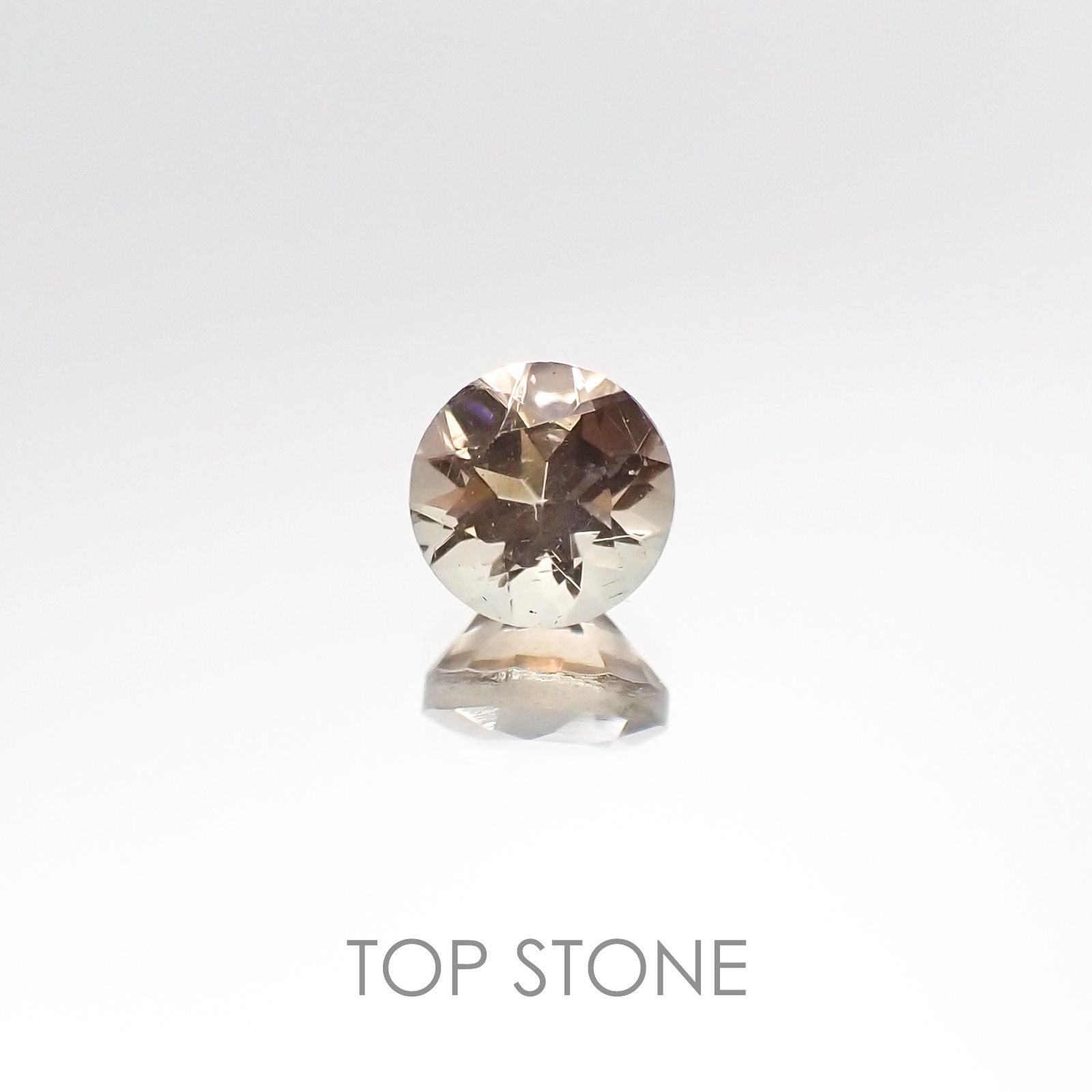 バイカラーオレゴンサンストーン アメリカ産 ルース 0.52ct[20106505]5×5mm前後