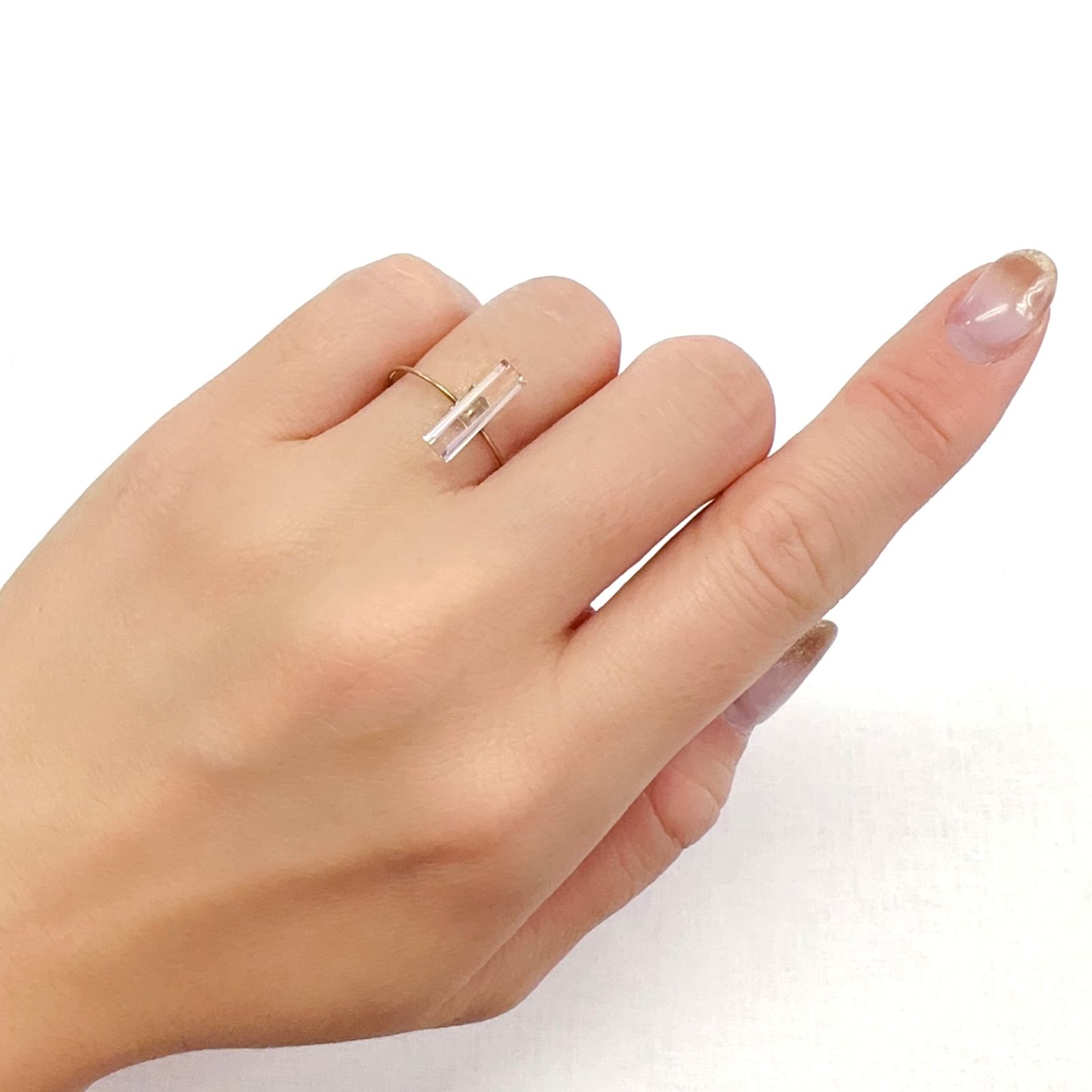 バイカラートパーズ ブラジル産 1.18ct[231023704]12.8x3.6mm前後
