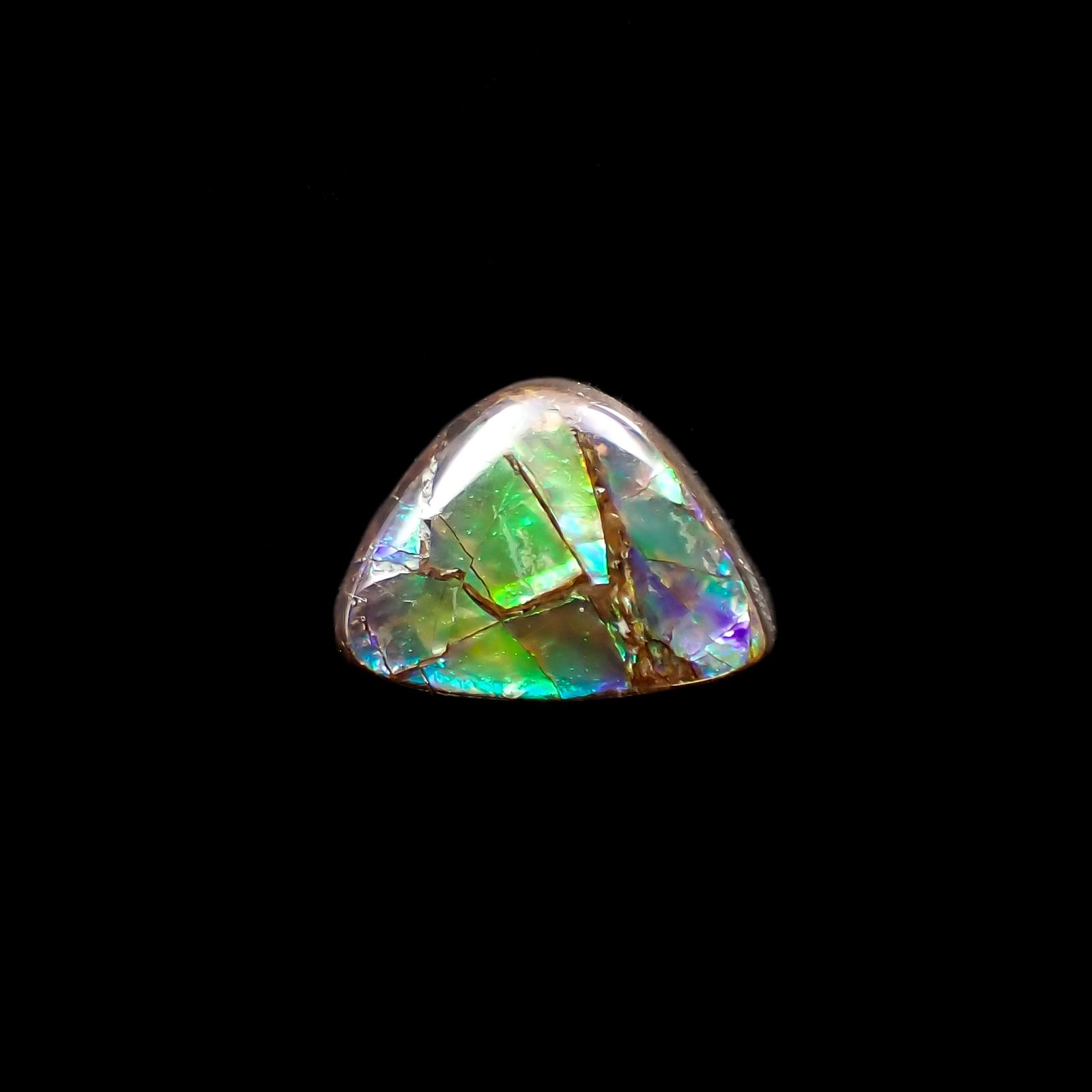 アンモライト トリプレット カナダ産 3.24ct[230823118]8.1x10.6mm前後