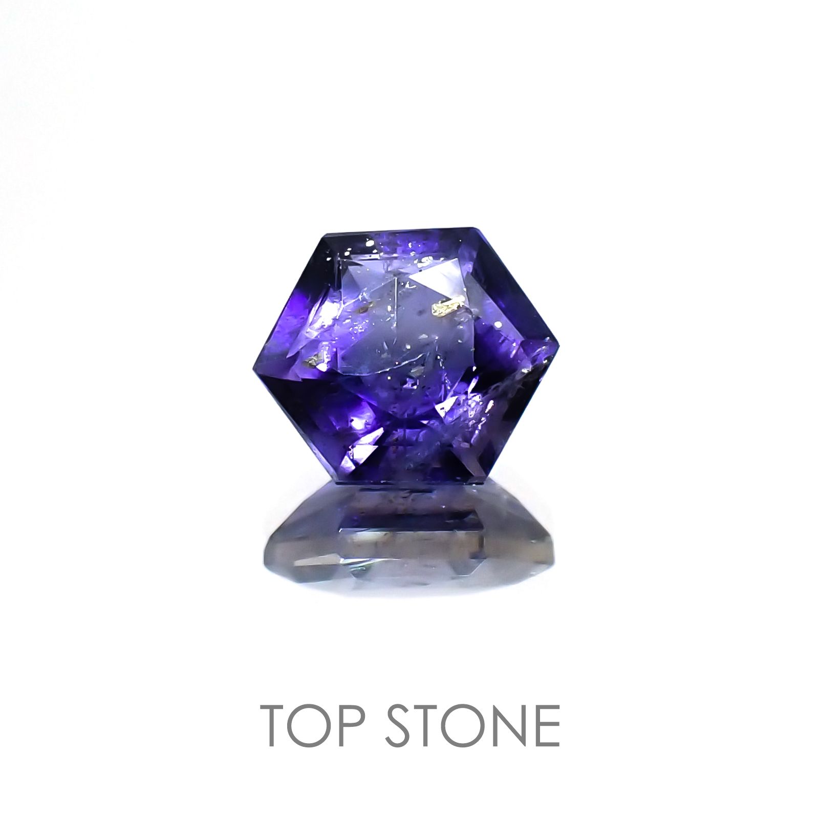 アイオライトサンストーン インド・ブラジル産 ルース 1.35ct[20118183]6.8×6.8mm前後