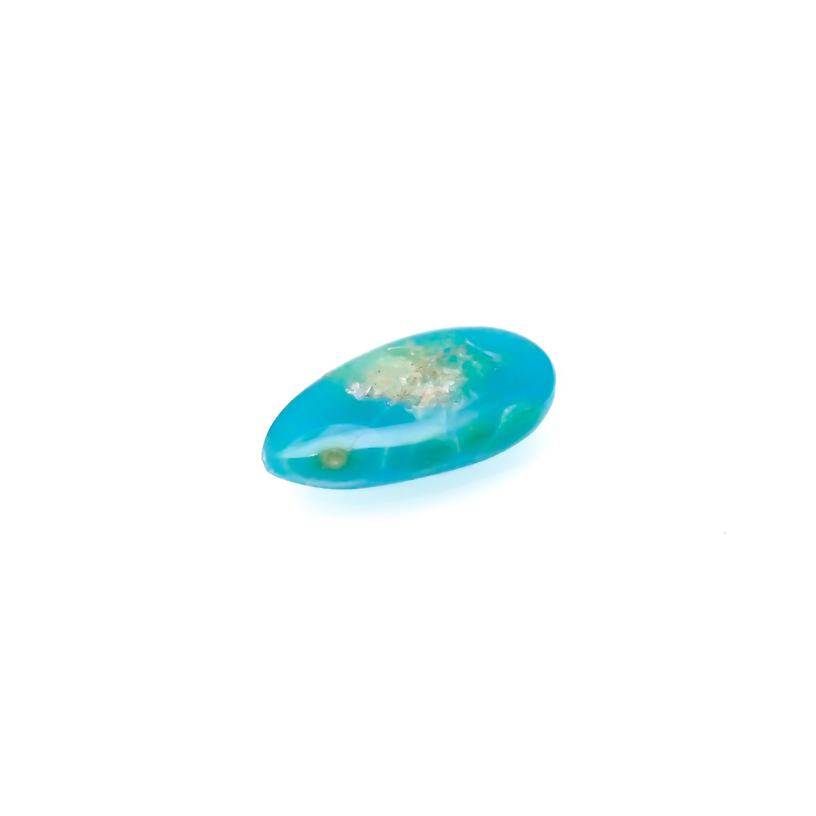 ヘミモルファイト(宝石名ヘミモルファイト)コンゴ産 13.129ct ソ付(彩珠)[231023780]20x11.3mm前後