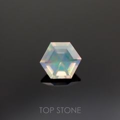 ◇ヘキサゴンカット◇エチオピアオパール エチオピア産 0.14ct[221018440]3.9x3.8mm前後