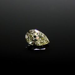 カメレオンダイヤモンド(グリーンダイヤモンド)(宝石名ダイアモンド SI-1/FANCY LIGHT GRAY GREEN ) 0.145ct ソ付(CGL)[240928971]4.38x2.84mm前後