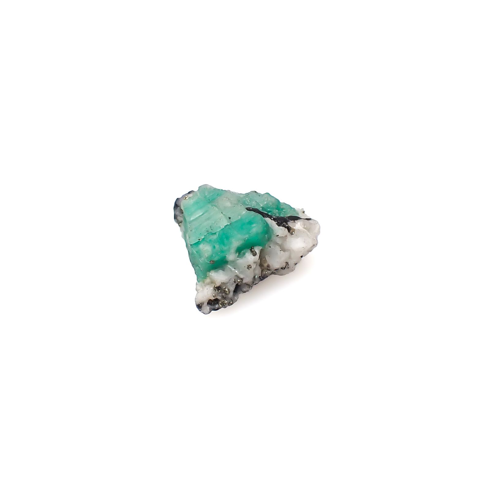 エメラルド 原石 コロンビア産 8.57ct[240427246]16.1x14mm前後