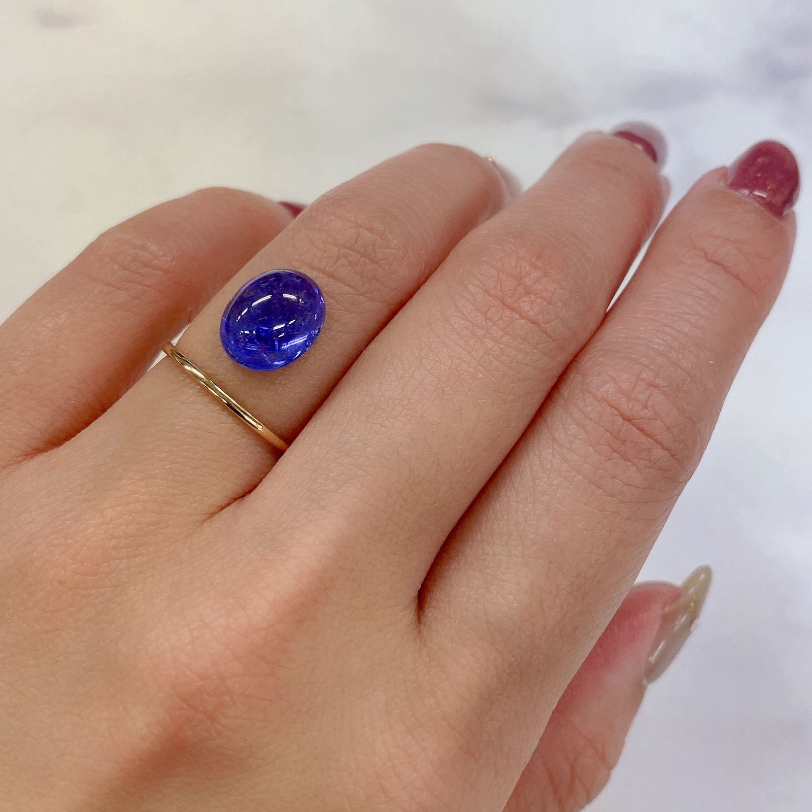 タンザナイト(宝石名タンザナイト)タンザニア産 4.78ct 識別済[231124277]11x8.8mm前後