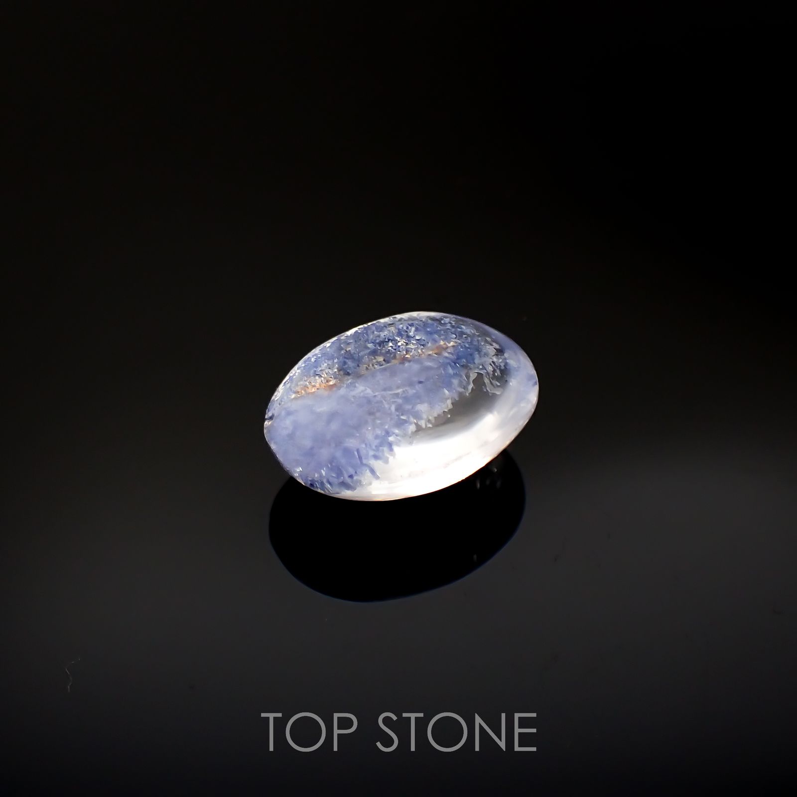デュモルチェライトインクォーツ ブラジル産 8.69ct[220717160]15.5x11.6mm前後