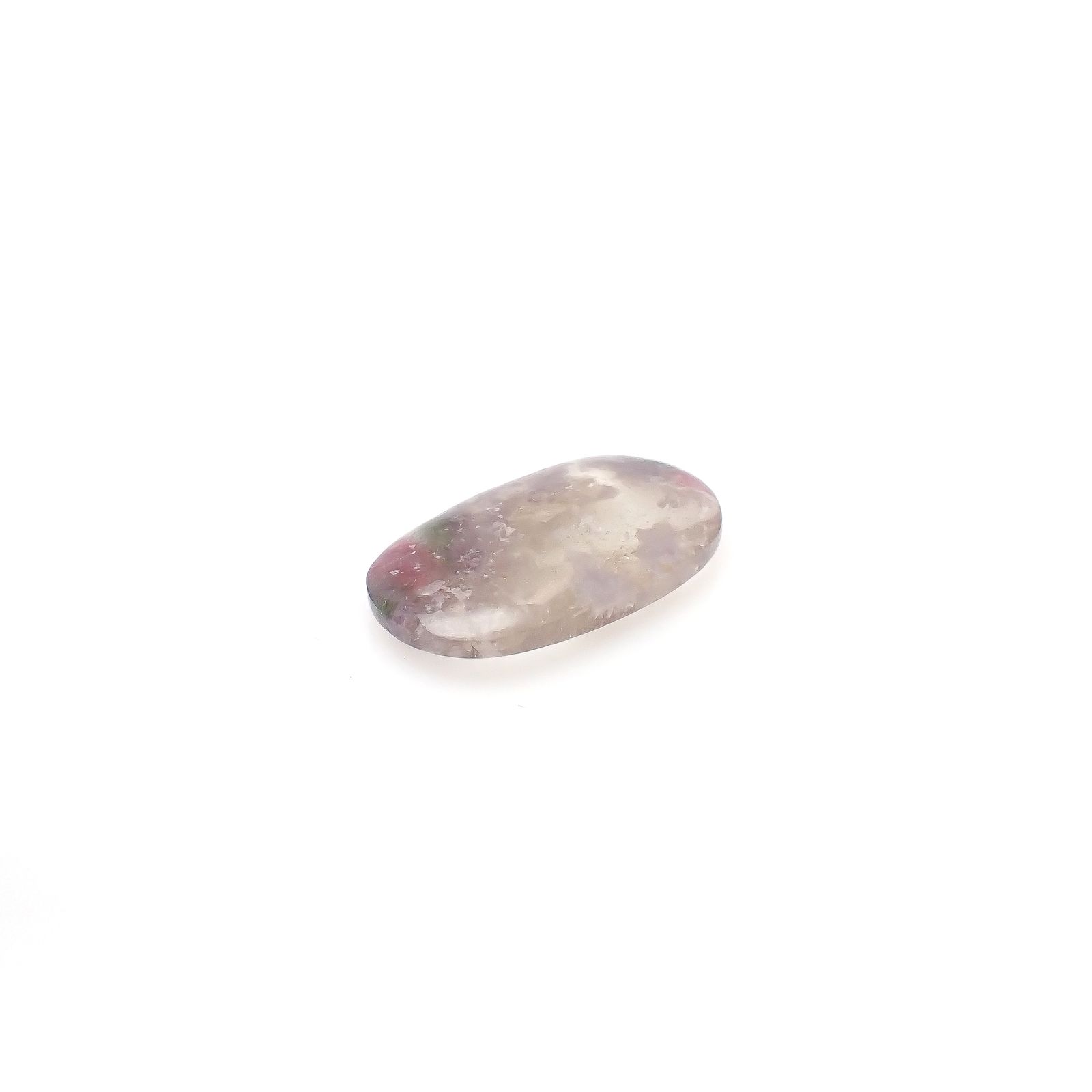 ウォーターメロントルマリンインクォーツ ブラジル産 13.66ct[240427189]24.5x14.5mm前後