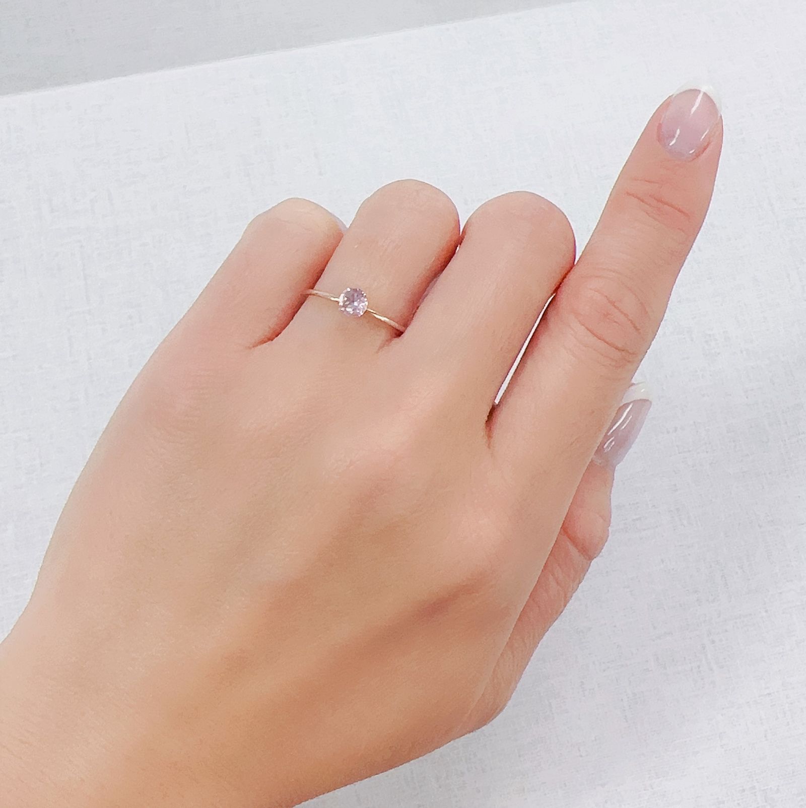 シルキーピンクスピネル タンザニア産 0.42ct [230421575]4.4x4.4mm前後