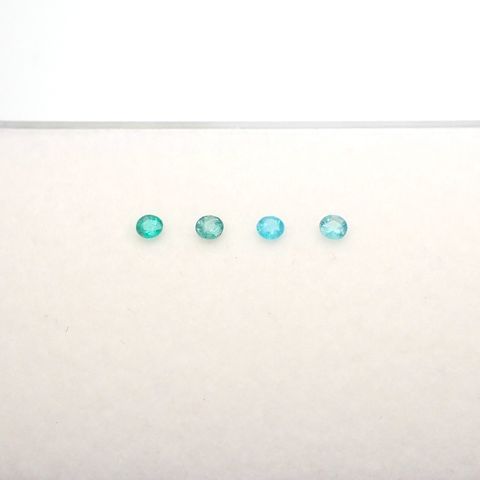 パライバトルマリン カラーグラデーション4pcsセット ブラジル産 0.18ct(4pcs合計)[230220485]2.2-2.3x2.2-2.3mm前後
