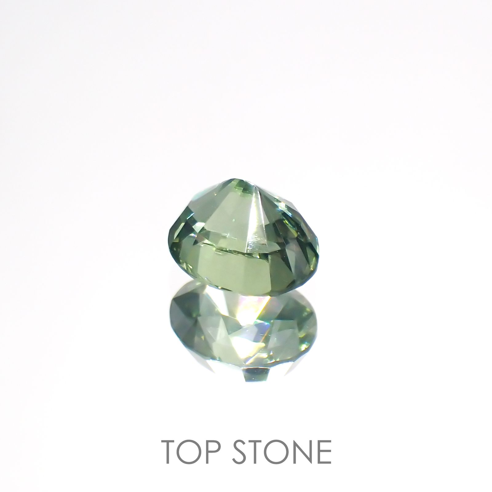 グリーンジルコン(宝石名ジルコン)スリランカ/カンボジア産 1.31ct 識別済[220114890]6.6x5.6mm前後