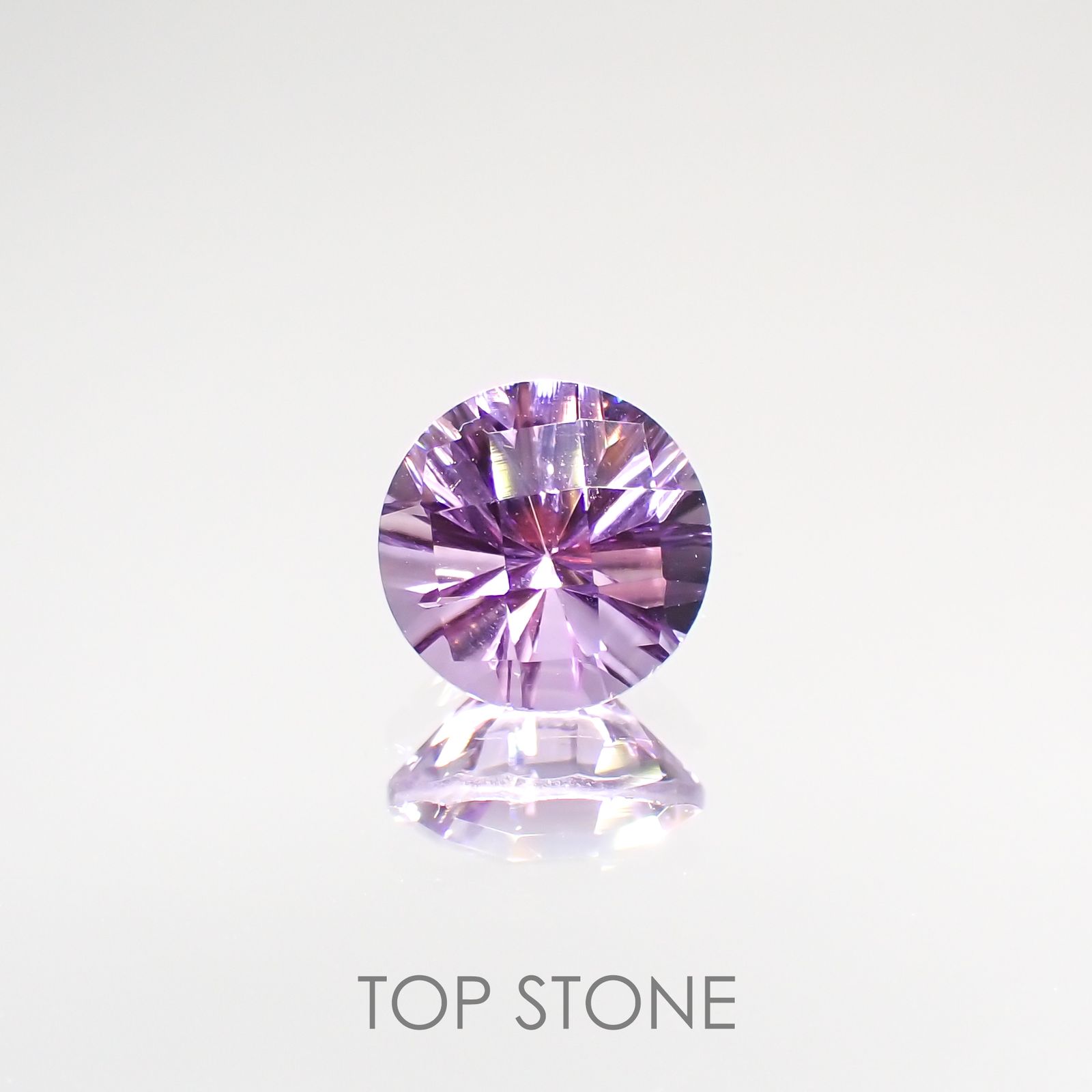 ◇チェッカーコンケーブカット◇アメジスト ブラジル産 ルース 1.25ct[210913031]7.1×7.1mm前後
