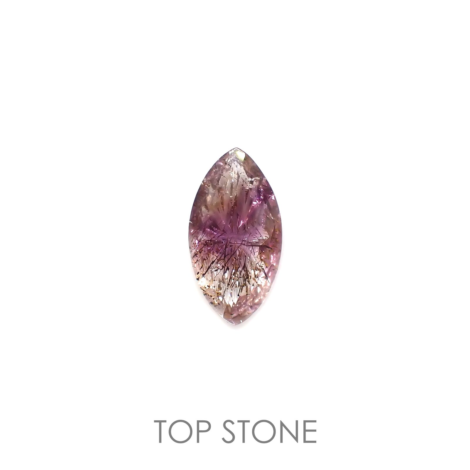 ◇甲州貴石切子Plus Three◇スーパーセブン カード付き ブラジル産 2.82ct[220114605]14.6x7.7mm前後