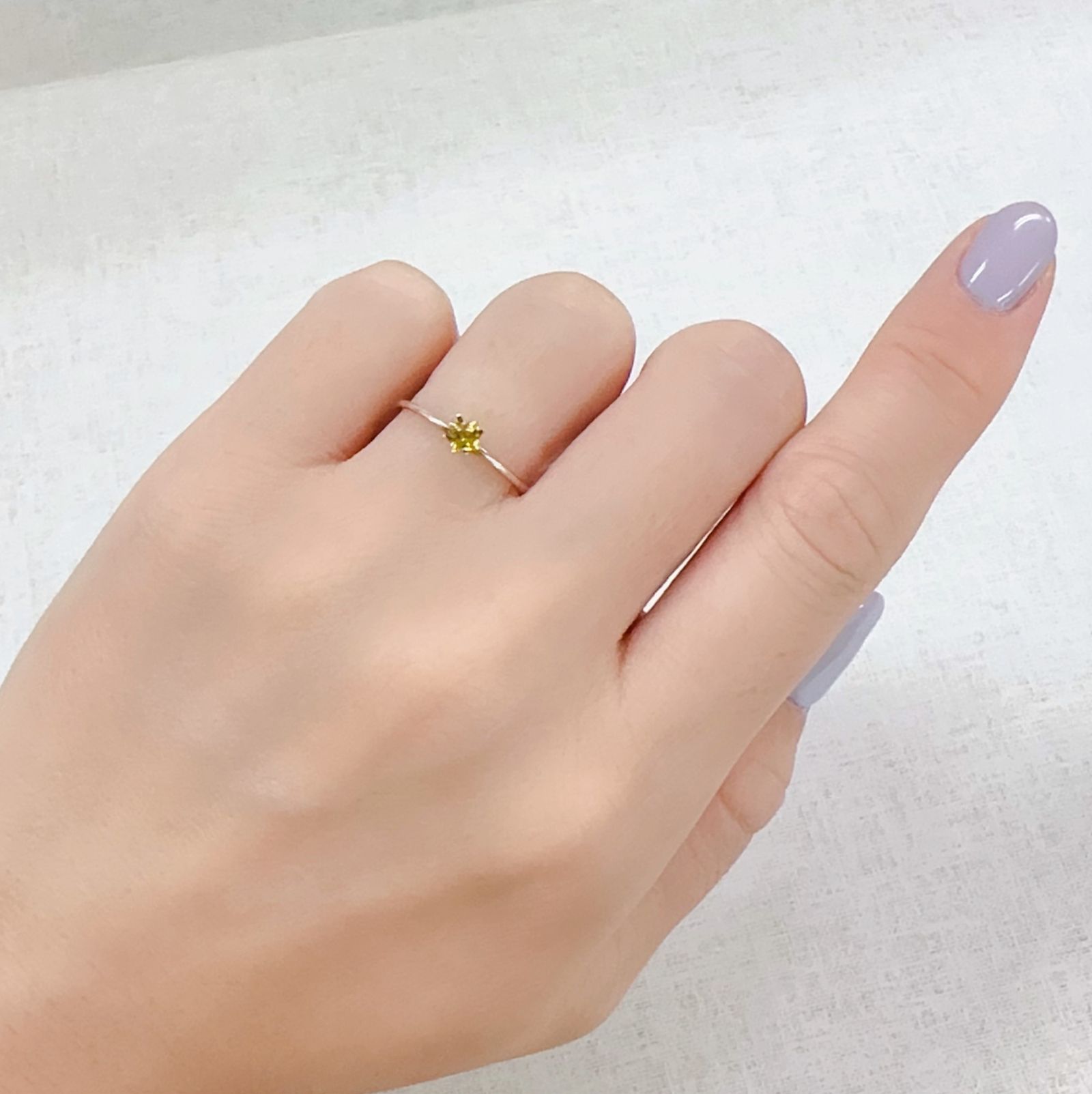 ◇プリンセスカット◇カナリートルマリン ザンビア・カナリー鉱山産 0.14ct[230823150]2.9x2.9mm前後