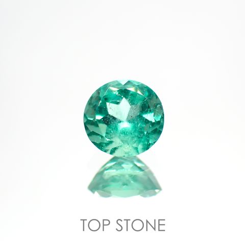 エメラルド(宝石名エメラルド) コロンビア産 0.365ct ソ付(彩珠)[211013167]4.7×4.7mm前後