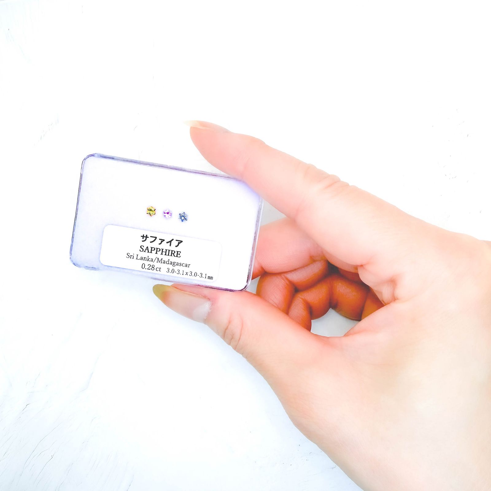 ◇カスタムカット◇サファイア カラーグラデーション3個セット スリランカ/マダガスカル産 0.28ct(3pcs合計) / 3.0-3.1x3.0-3.1mm前後 [260632328]