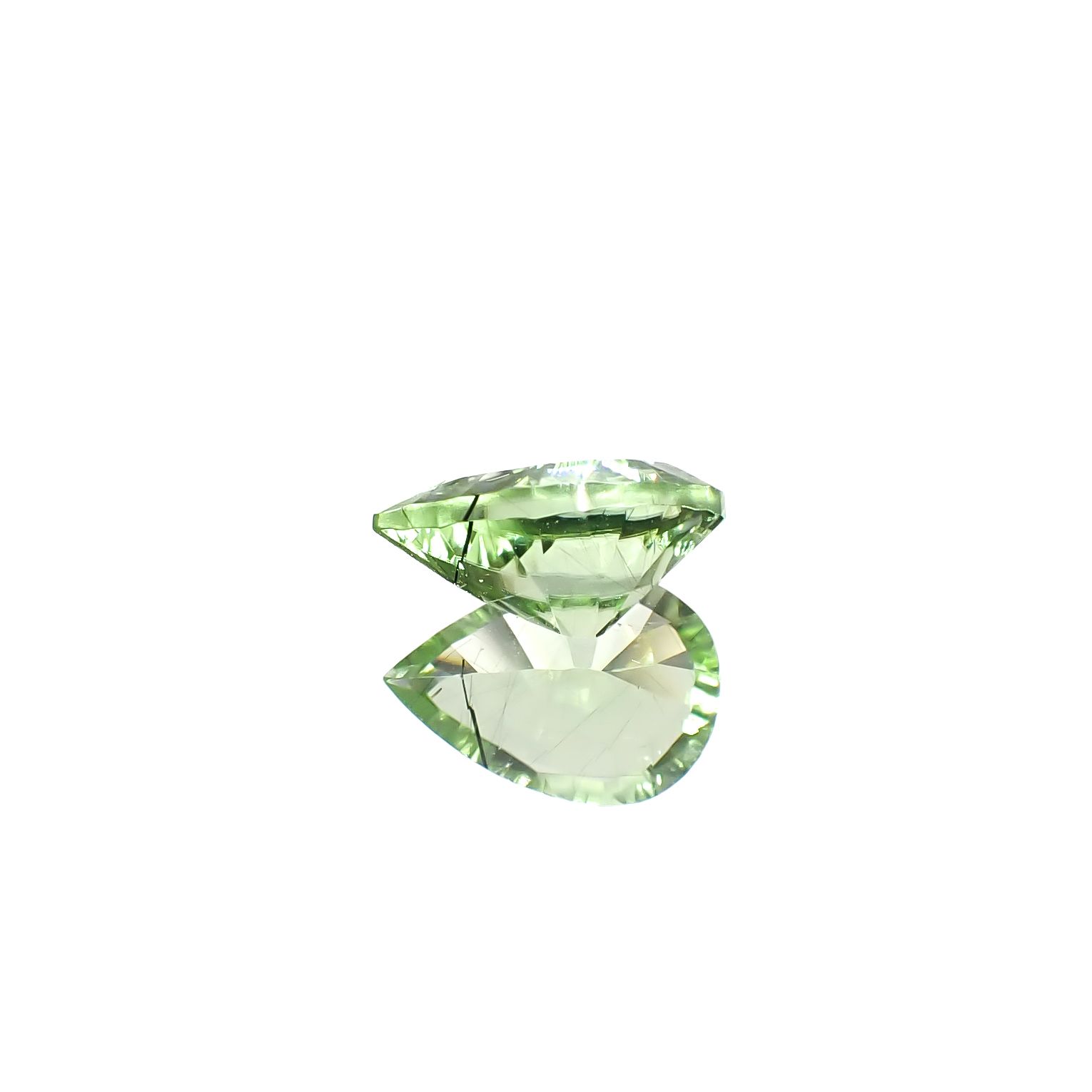 ◇コンケーブカット◇ルドウィジャイトインペリドット パキスタン産 1.95ct[240628419]10x6.9mm前後