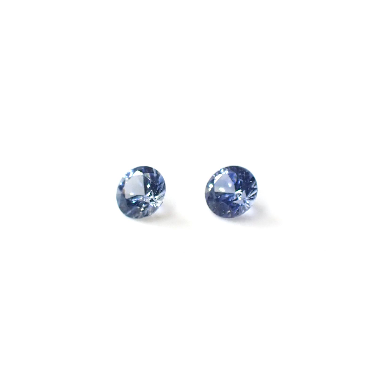 ◇ペアセット◇アイスブルーサファイア スリランカ/マダガスカル産 0.25ct(2pcs合計) [250830990]2.9x2.9mm前後