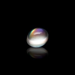 レインボームーンストーン(宝石名アンデシン)インド・タミルナードゥ州産 0.76ct 識別済[240828624]5.9x4.8mm前後