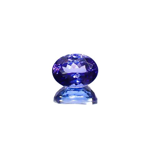 タンザナイト(宝石名タンザナイト)タンザニア産 ソ付(彩珠) 3.252ct / 9.9x7.4mm前後 [230119730]
