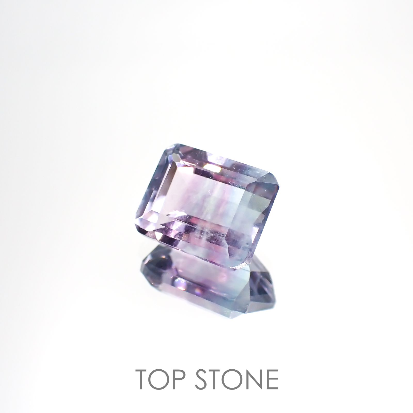バイカラーフローライト ブラジル産 ルース 4.18ct[210913214]10×7.8mm前後