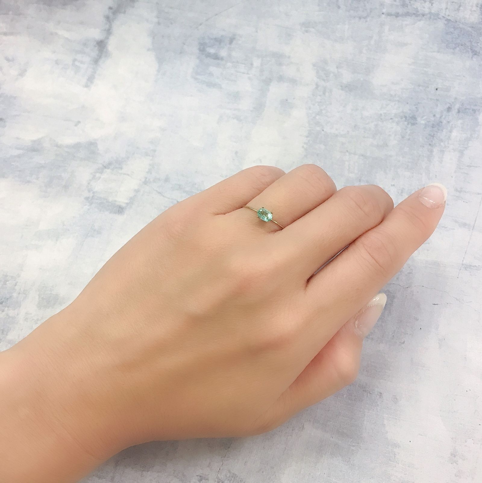 パステルカラーエメラルド コロンビア/ブラジル産 0.34ct [250817234]5.3x3.7mm前後