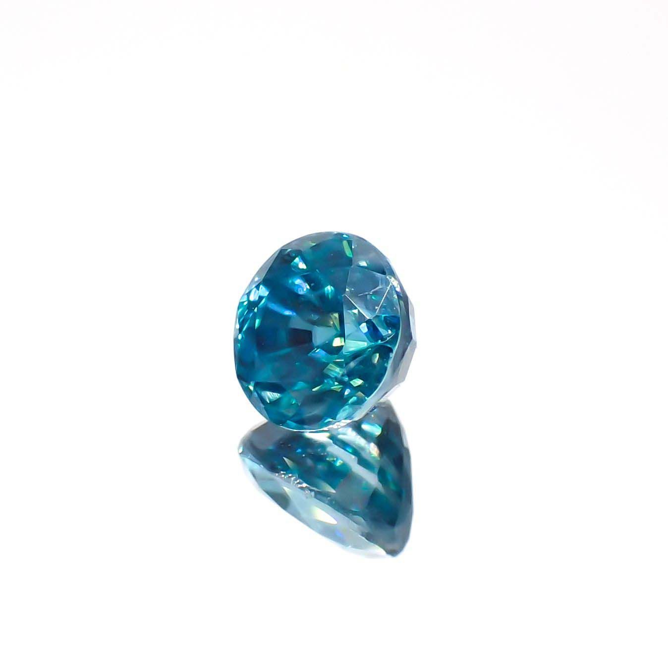 ラタナキリブルージルコン カンボジア産 1.30ct[220917922]5.3x5.3mm前後