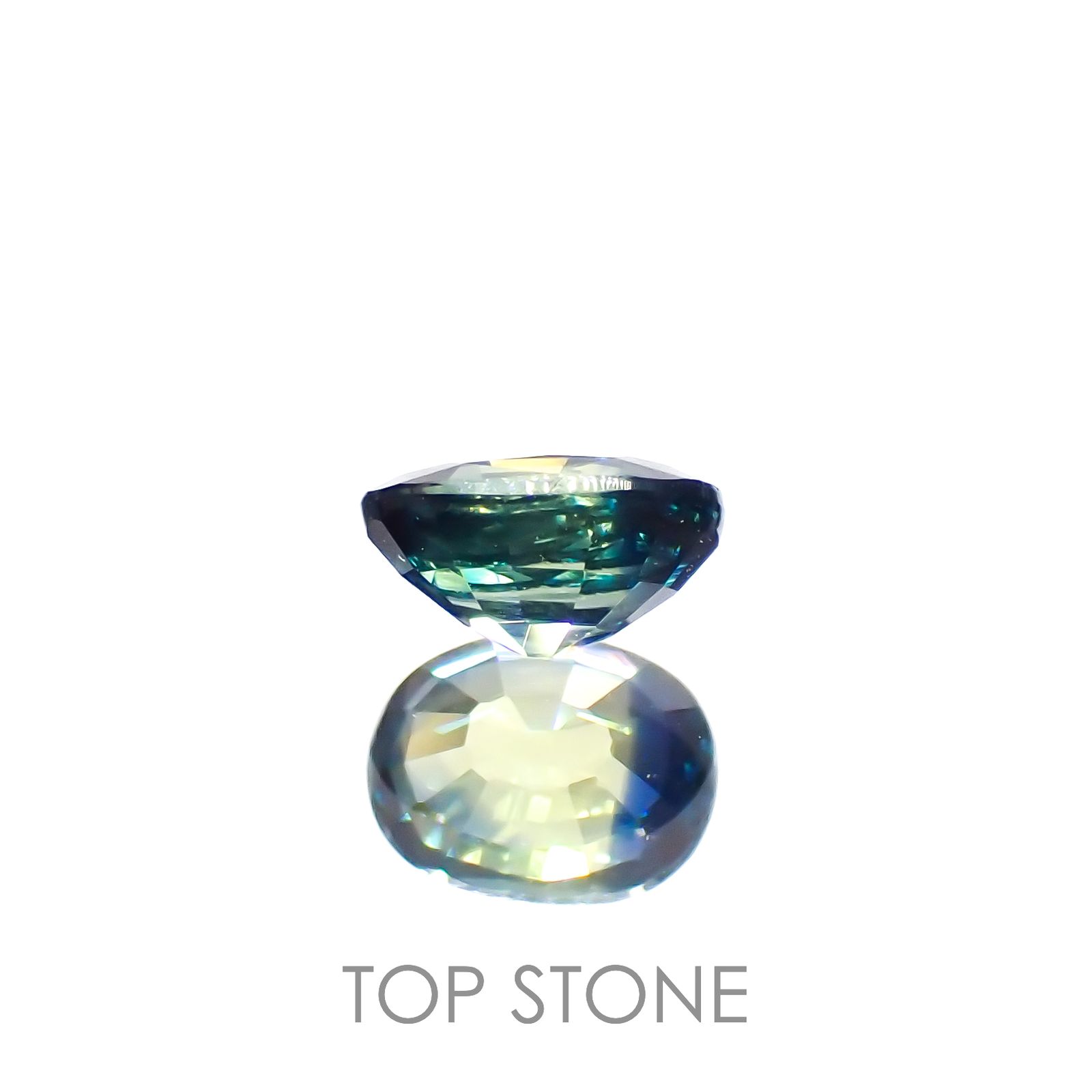 バイカラーサファイア(宝石名サファイア)マダガスカル/オーストラリア産 0.48ct 識別済[230320903]5x3.8mm前後