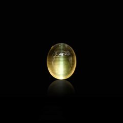 イエローベリルキャッツアイ(宝石名イエロー・ベリル キャッツアイ)ブラジル産 2.95ct 識別済[220917883]10x8.2mm前後