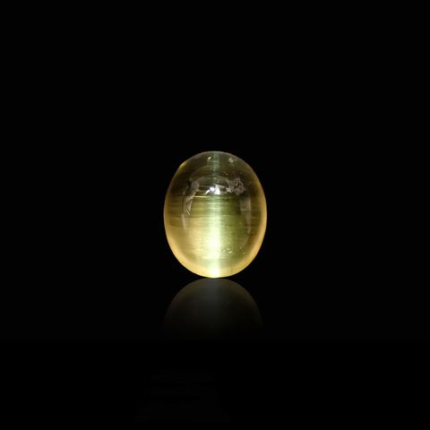 イエローベリルキャッツアイ(宝石名イエロー・ベリル キャッツアイ)ブラジル産 2.95ct 識別済[220917883]10x8.2mm前後