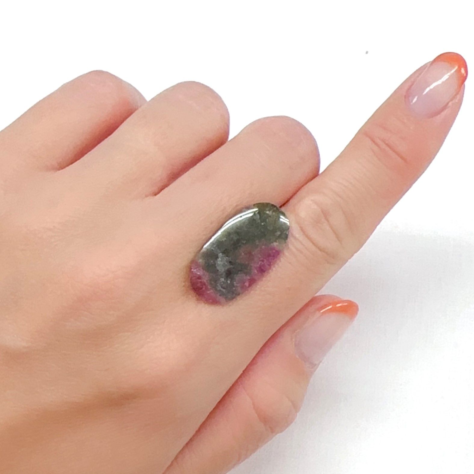 ウォーターメロントルマリンインクォーツ ブラジル産 8.92ct[240427186]23.6x12.2mm前後