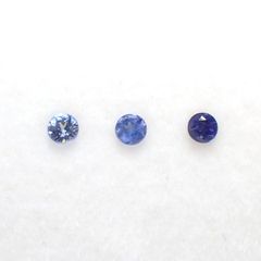 ベニトアイト カラーグラデーション3pcsセット アメリカ・カリフォルニア州産 0.17ct(3pcs合計)[230220503]2.2x2.2mm前後
