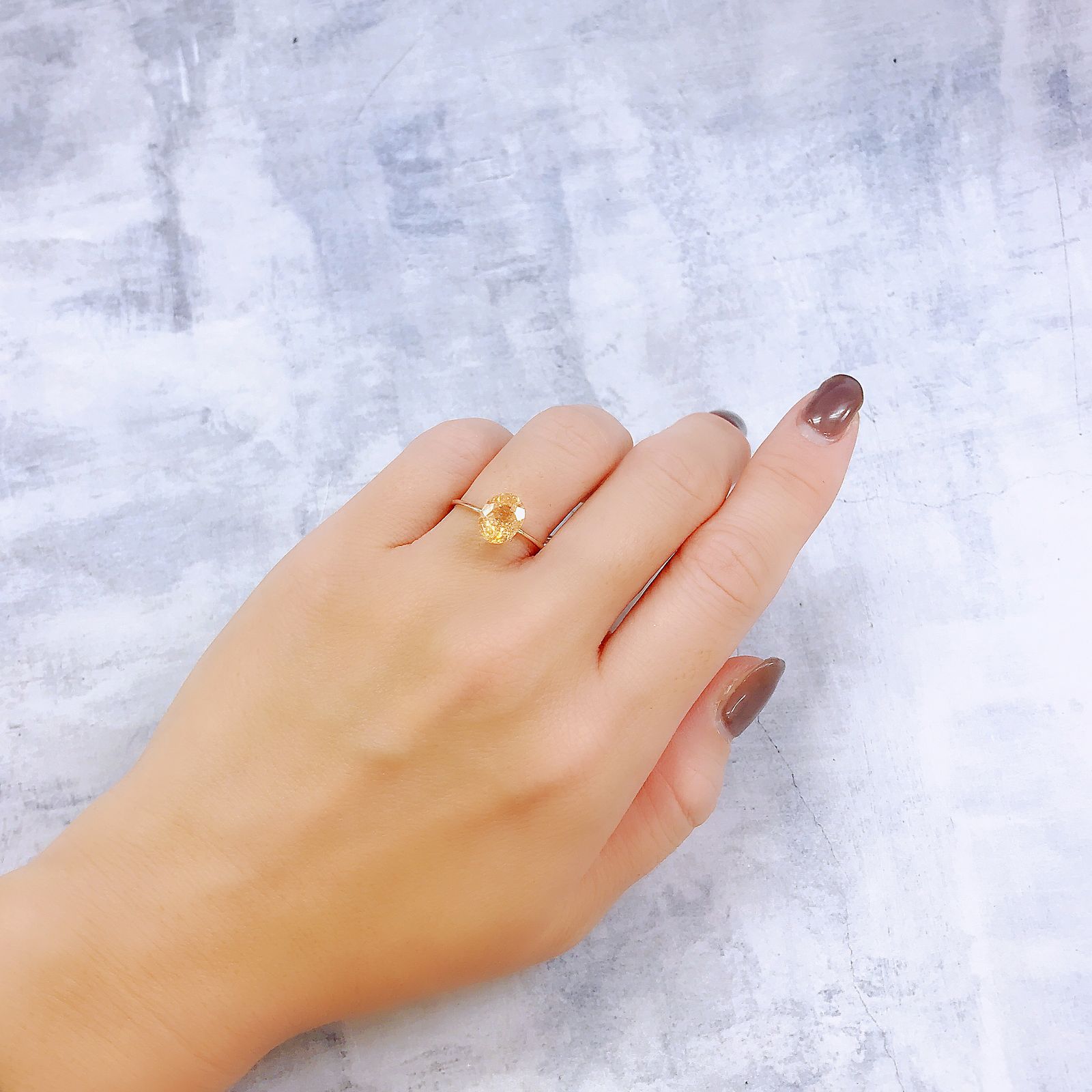 イリュージョンサンストーン インド産 1.67ct[220918100]8.8x6.9mm前後