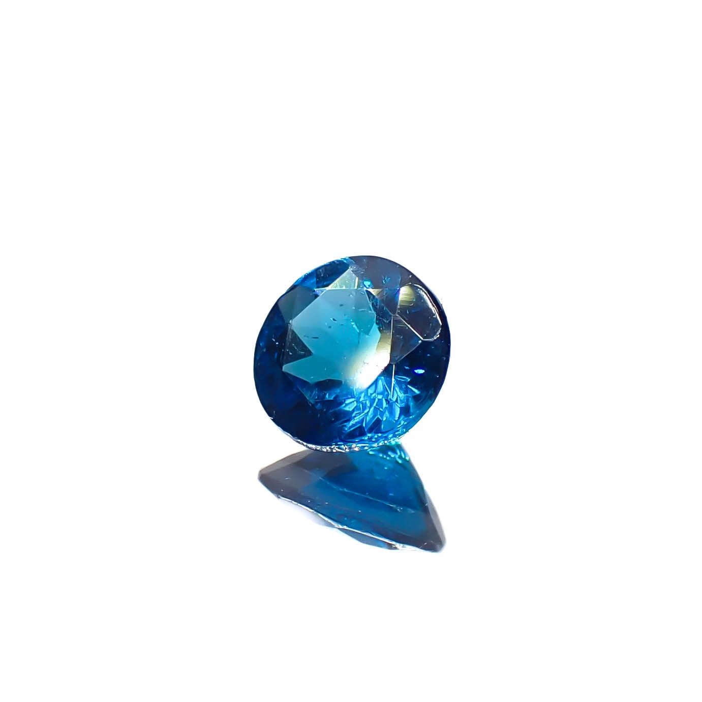 ディープブルーアパタイト マダガスカル産 0.32ct[240828635]4.6x4.5mm前後