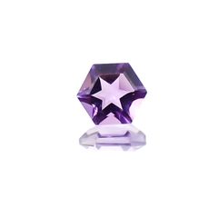 <ランダムセレクト1個販売> ◇ヘキサゴンカット◇アメジストSA(宝石名アメシスト) ブラジル産 0.28ct前後 識別済[20128161]4×4mm前後