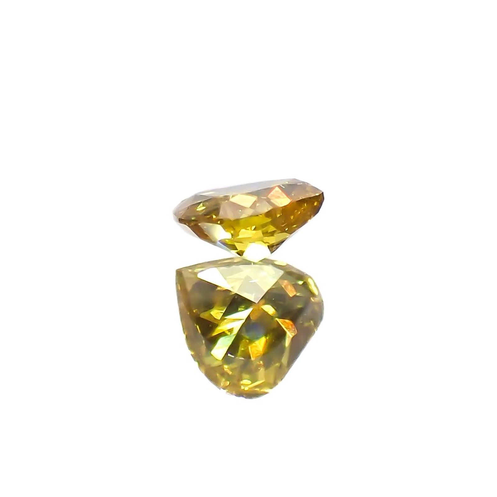 イエローダイヤモンド I-1 | FANCY DEEP ORANGY YELLOW(宝石名ダイアモンド) ソ付(CGL) 0.109ct / 3.22x3.27mm前後 [260625394]