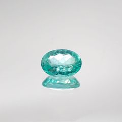 パライバトルマリン(宝石名トルマリン/別名パライバ・トルマリン) ブラジル・キントス鉱山産 0.291ct ソ付(宝貴協)[210711755]5.1×3.7mm前後