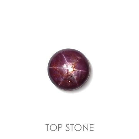 スタールビー(宝石名スター・ルビー)インド産 3.37ct 識別済[220616110]8.1x8mm前後