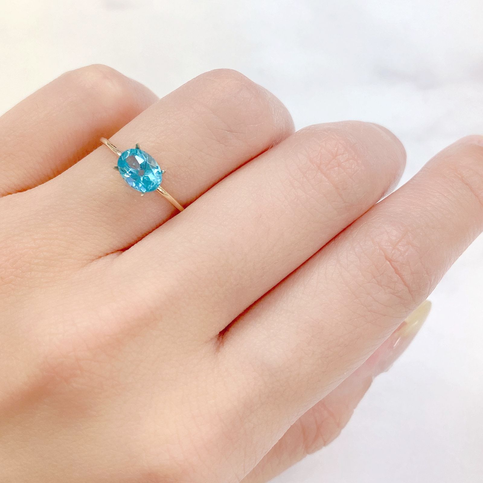 アパタイト(宝石名アパタイト)ブラジル産 0.84ct 識別済[230522008]7x5.2mm前後