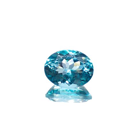 アパタイト(宝石名アパタイト)ブラジル産 2.18ct 識別済[230321345]9.1x7.2mm前後