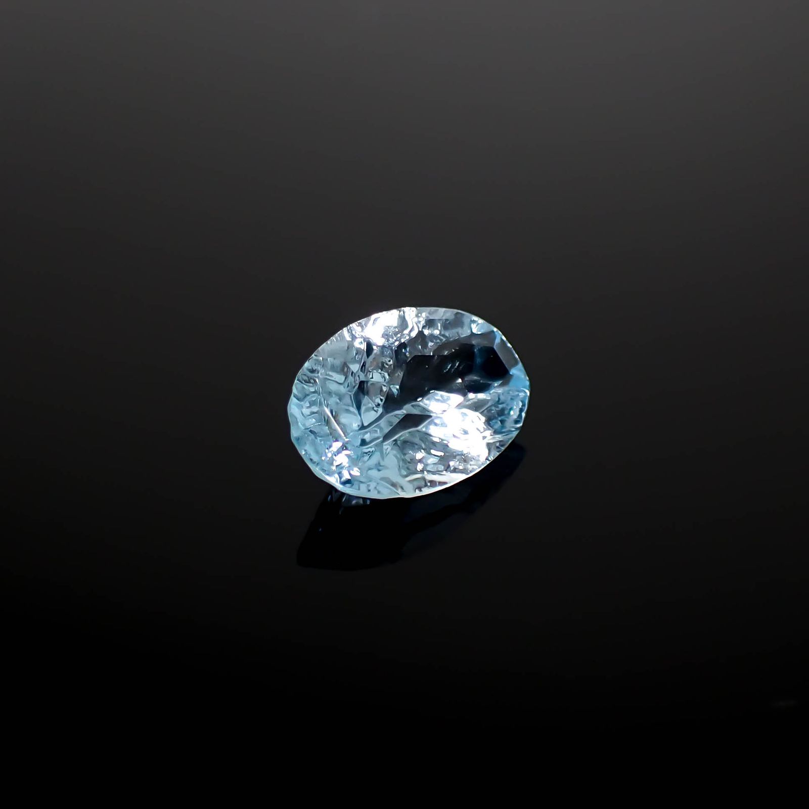 ◇カスタムカット◇ブルートパーズ ブラジル産 3.58ct [241029252]12x8.1mm前後