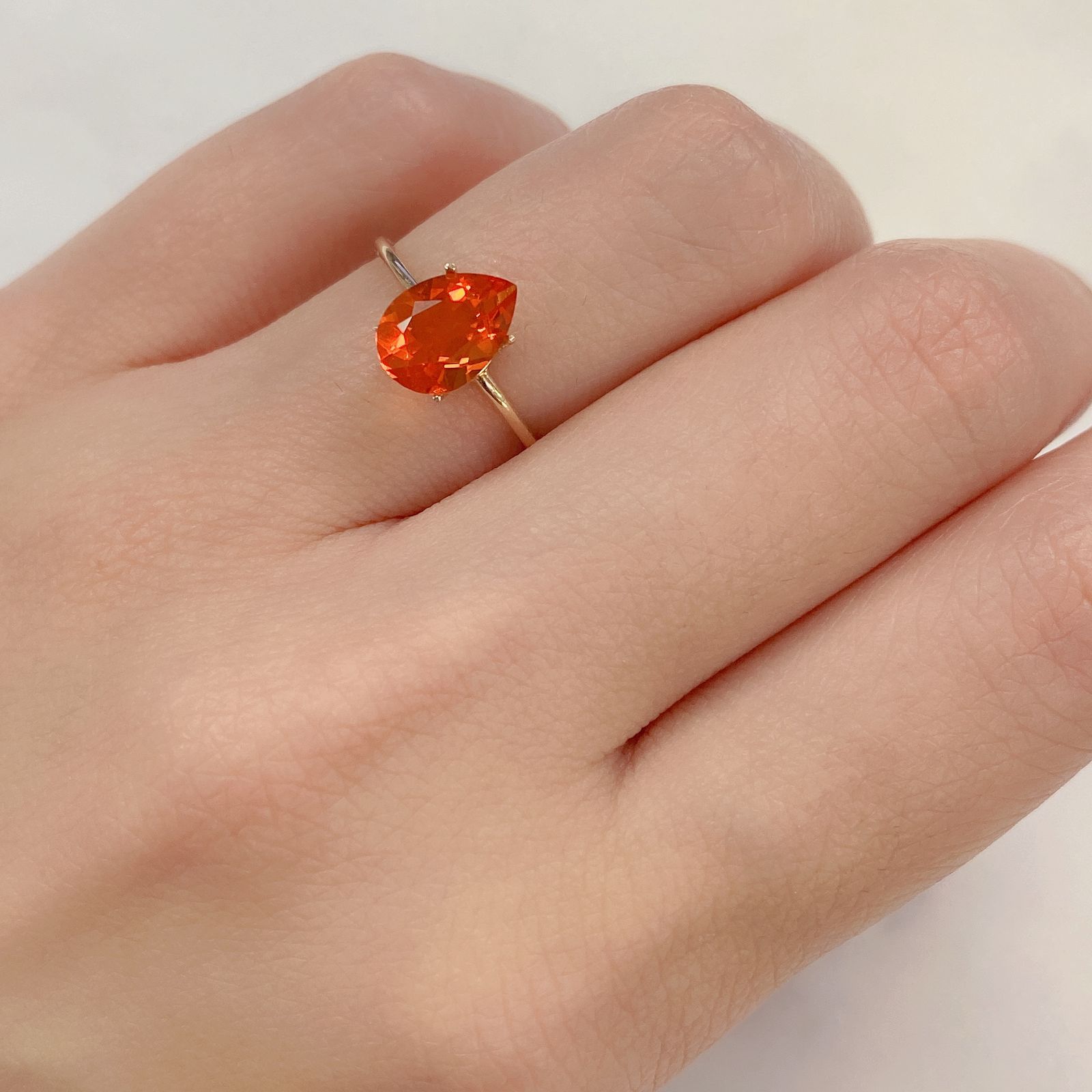 ファイヤーオパール(宝石名ファイヤー・オパール) メキシコ産 0.87ct ...