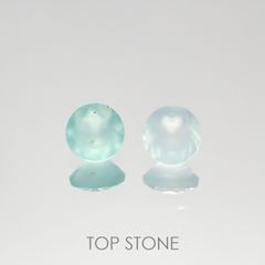 <ランダムセレクト2個セット> アクアプレーズ ラウンドカット 南アフリカ産 0.56ct前後(2pcs合計)[20084662-PAC]4×4mm前後
