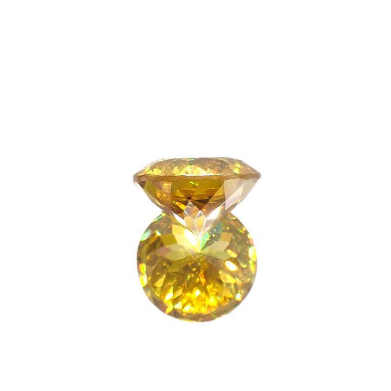 イエロースファレライト(宝石名イエロー・スファレライト)スペイン・カンタブリア州サンタンデール産 10.188ct ソ付(彩珠)[221018956]12.8x12.8mm前後