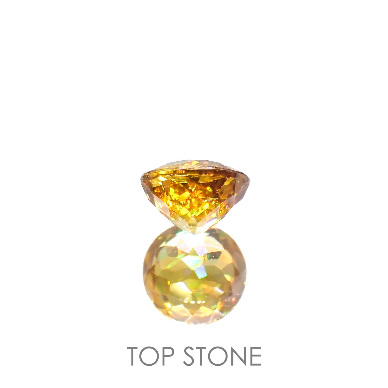 ゴールデンスフェーン(宝石名スフェーン)ナミビア産 1.00ct 識別済[220616570]6.1x6mm前後